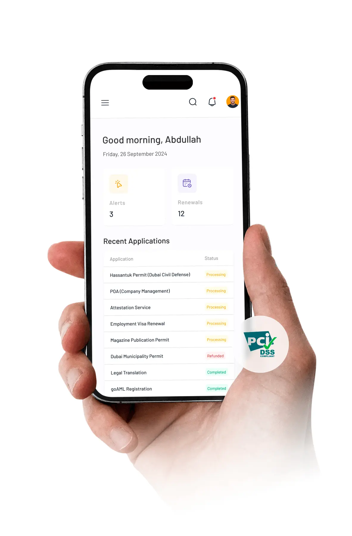 Mobile view of AI-powered legal services provided by DocuBay.