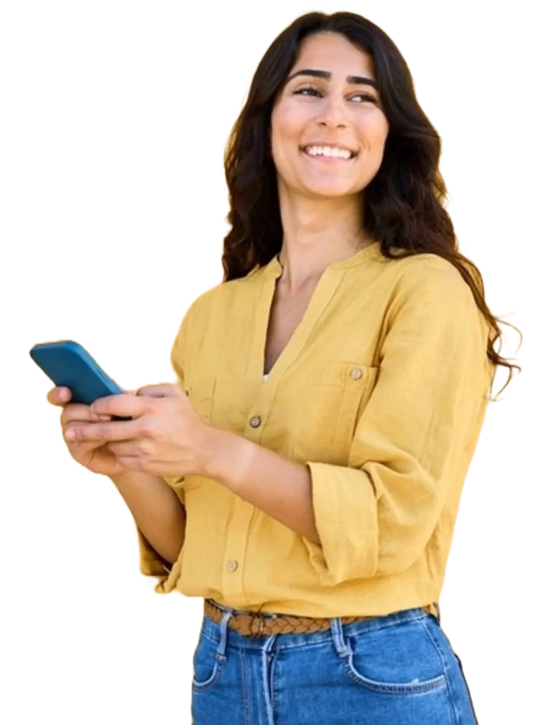 Professional sales representative ready to assist customers with inquiries in a business setting